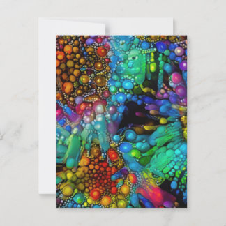 Psychedelic Bubble Burst Abstract Daisies  Postcard