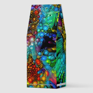 Psychedelic Bubble Burst Abstract Daisies Roasted Coffee