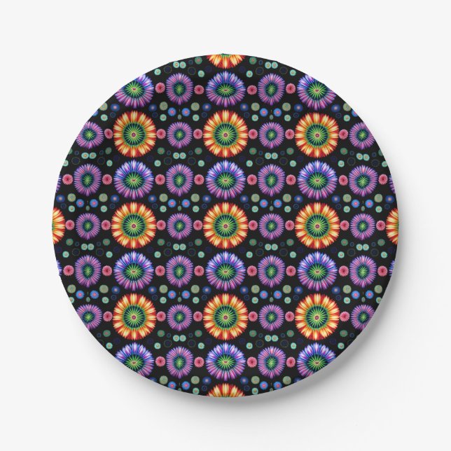 Psychedelic Burst Paper Plates (Front)