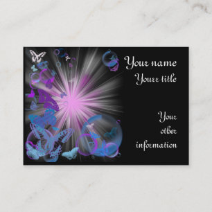 psychedelic butterflies business card template