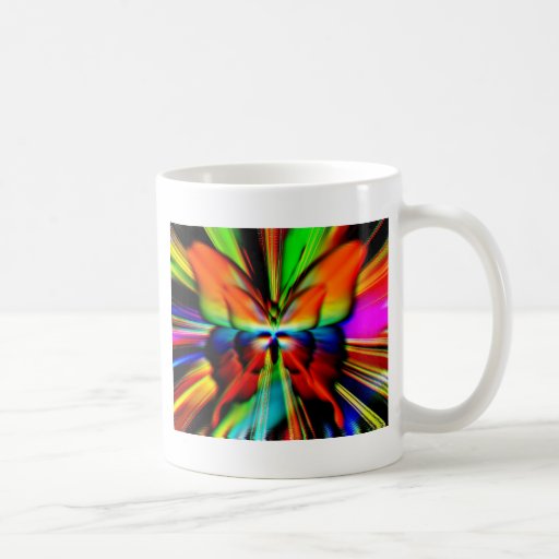 Psychedelic Butterfly Fractal Coffee Mug | Zazzle