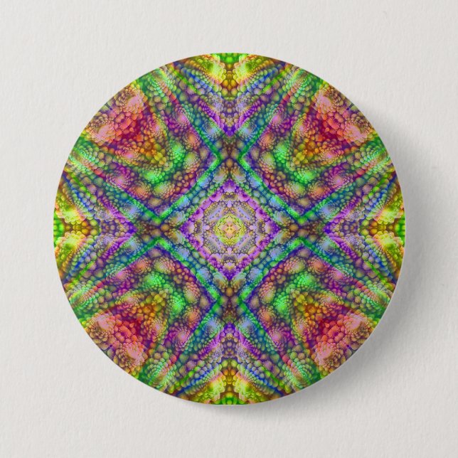 Psychedelic  Buttons, square or round Button (Front)
