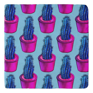 Psychedelic Cactus - Trippy Plant Lover Art Trivet