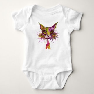 Psychedelic Cat Baby Bodysuit