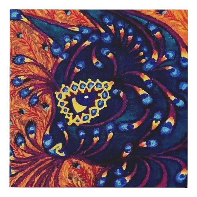 “Psychedelic Cat” by Louis Wain Faux Canvas Print (Front)