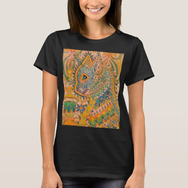 Psychedelic Cat by Louis Wain T-Shirt (Front)