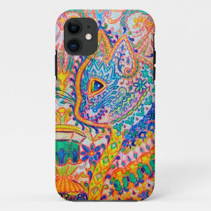 Psychedelic Cat, Louis Wain iPhone 11 Case