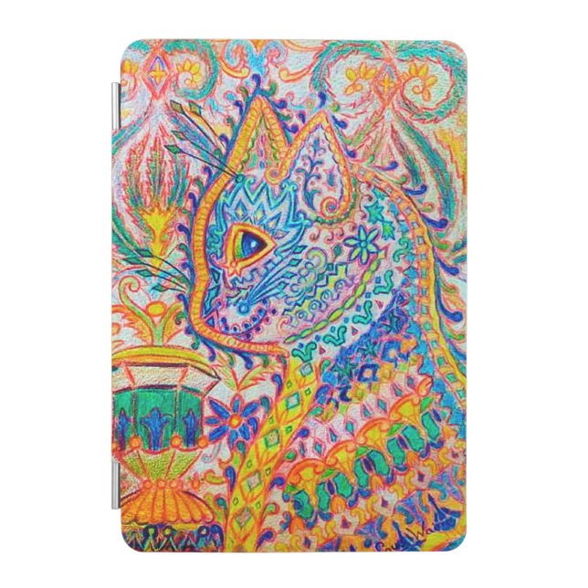 Psychedelic Cat, Louis Wain iPad Mini Cover (Front)