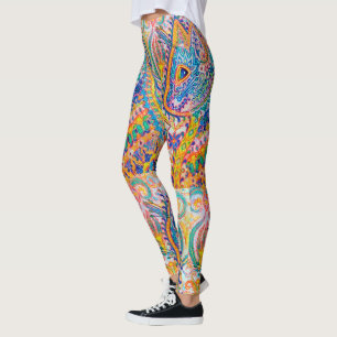 Psychedelic Cat, Louis Wain Leggings