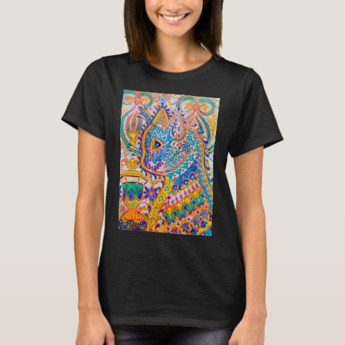 Psychedelic Cat Louis Wain T_Shirt