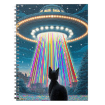 Psychedelic Cat & UFO | Funny Alien Abduction Art