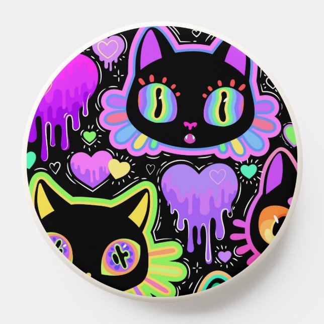 Psychedelic Cats PopSocket (Popsocket)