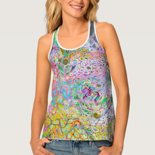 Psychedelic Cells womens tank top
