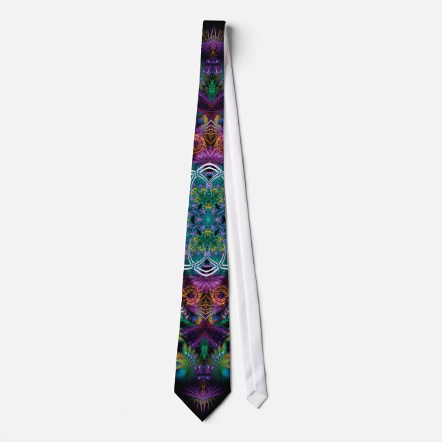 Psychedelic Chakra Fractals Templia Tie (Front)