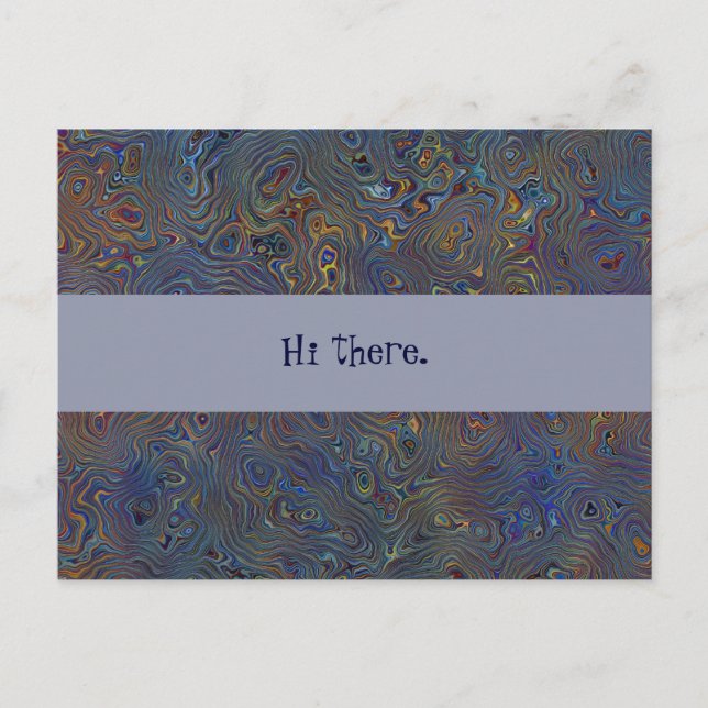 Psychedelic Chaos Abstract Postcard (Front)