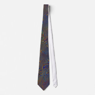 Psychedelic Chaos Abstract Tie