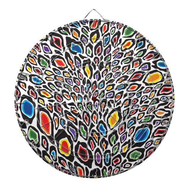 Psychedelic Cheetah Dartboard (Front)