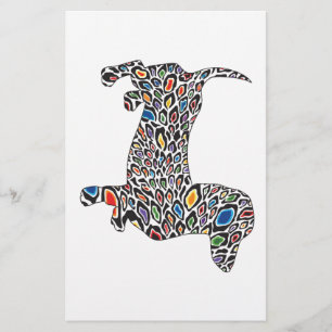 Psychedelic Cheetah Doxie Stationery