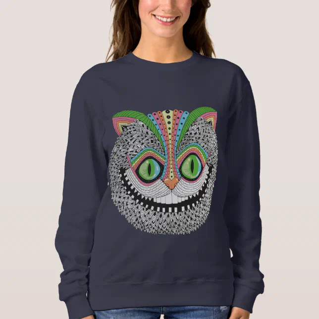 Psychedelic Cheshire Cat Sweatshirt Zazzle