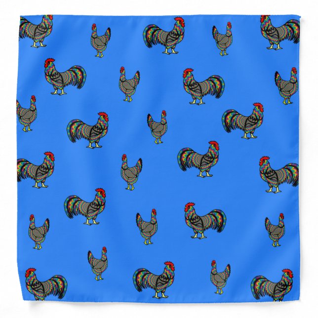 Psychedelic Chickens Bandanna (Front)
