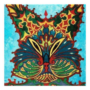 “Psychedelic Chinese Cat” by Louis Wain Photo Print