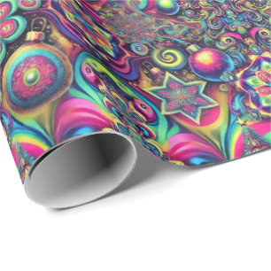 Psychedelic Christmas Wrapping Paper