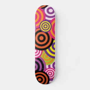 psychedelic circles skateboard