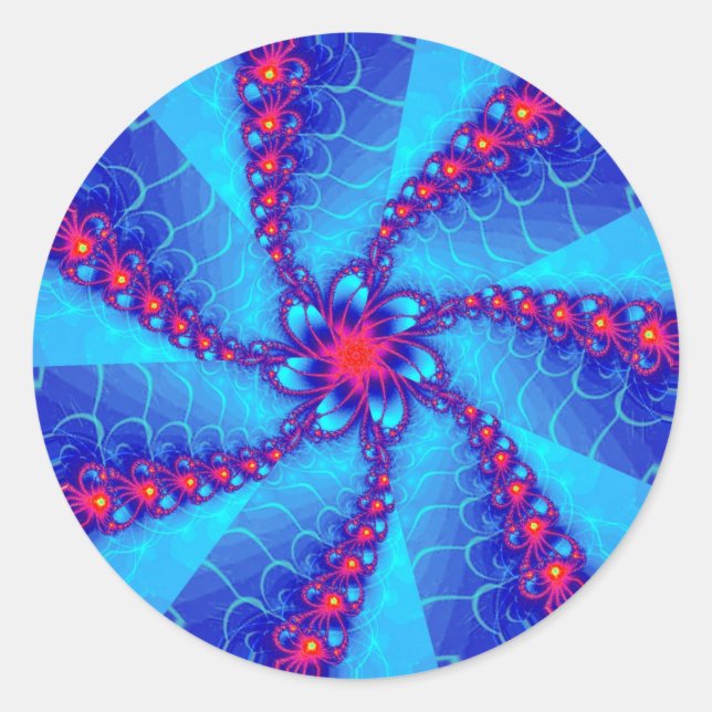 psychedelic classic round sticker (Front)