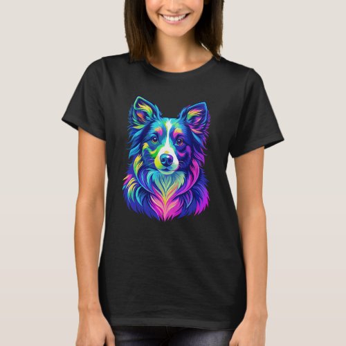 Psychedelic Collie Charm T_Shirt