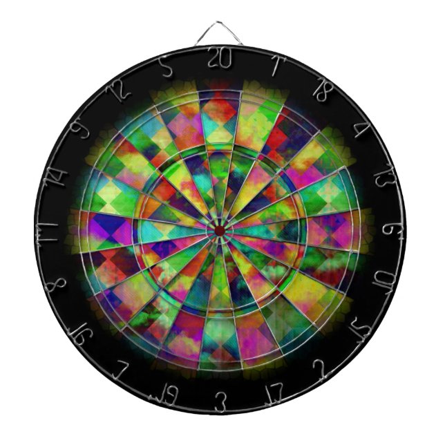 Psychedelic color  Dart board by Valxart.com (Front)
