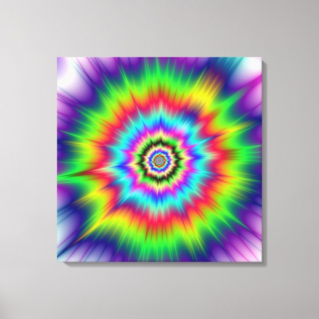 Psychedelic Color Explosion Canvas Print (Front)