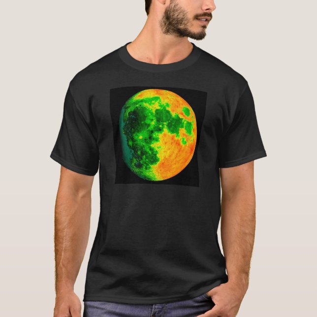 psychedelic color moon T-Shirt (Front)