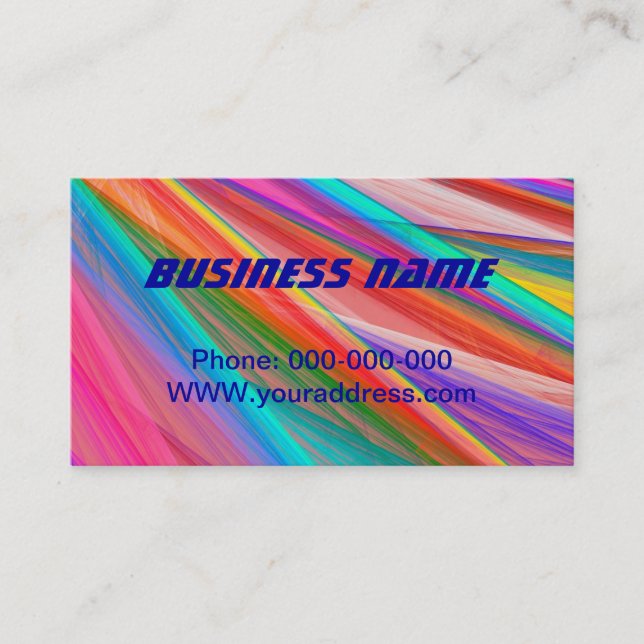 Psychedelic Colorful Abstract Fractal Art Business Card (Front)