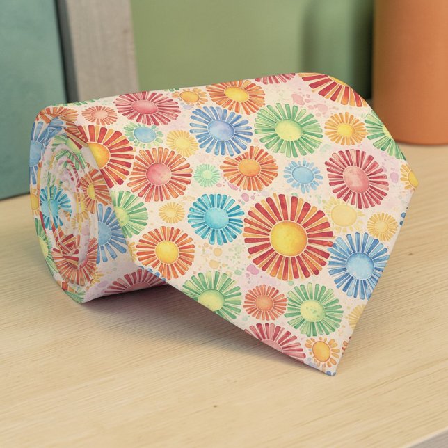 Psychedelic Colorful Custom Necktie Tie (Creator Uploaded)