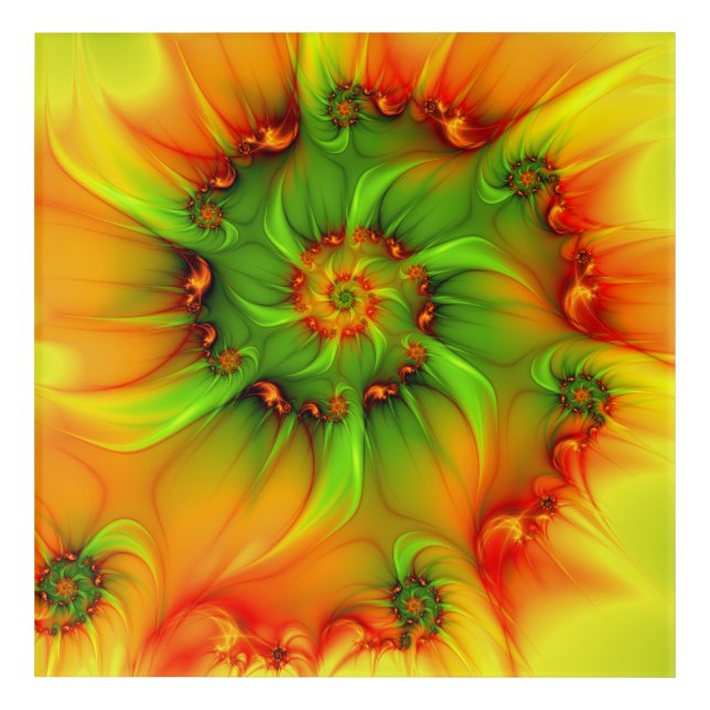 Psychedelic Colorful Modern Abstract Fractal Art (Front)