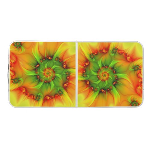 Psychedelic Colorful Modern Abstract Fractal Art Beer Pong Table