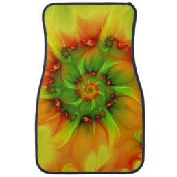 Psychedelic Colorful Modern Abstract Fractal Art Car Mat