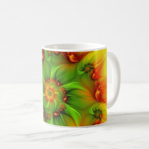 Psychedelic Colorful Modern Abstract Fractal Art Coffee Mug