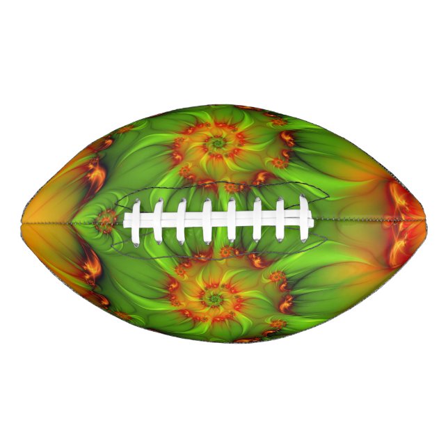 Psychedelic Colorful Modern Abstract Fractal Art Football (Front)
