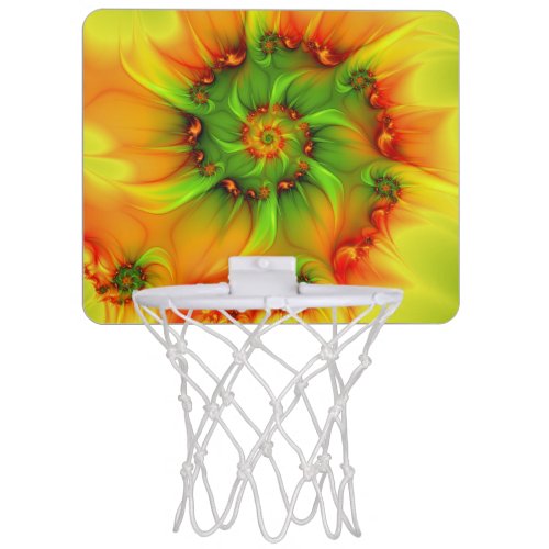 Psychedelic Colorful Modern Abstract Fractal Art Mini Basketball Hoop