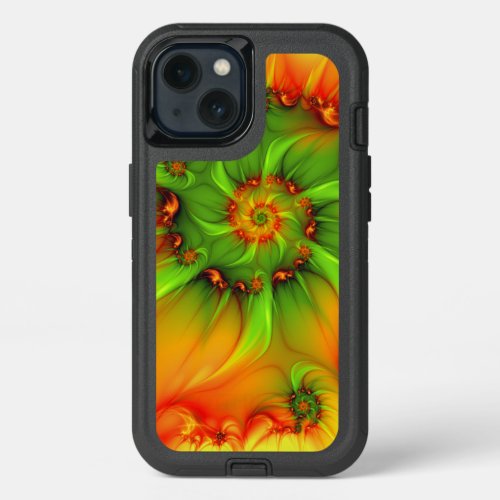 Psychedelic Colorful Modern Abstract Fractal Art iPhone 13 Case