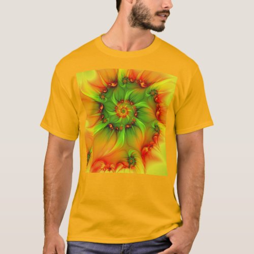 Psychedelic Colorful Modern Abstract Fractal Art T_Shirt
