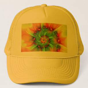 Psychedelic Colorful Modern Abstract Fractal Art Trucker Hat