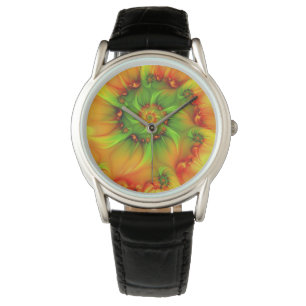 Psychedelic Colorful Modern Abstract Fractal Art Watch