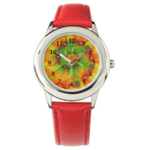 Psychedelic Colorful Modern Abstract Fractal Art Watch