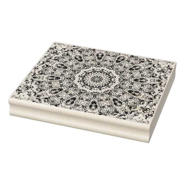 Psychedelic Colorful Ornate Hippie Mandala Rubber Stamp (Stamp)