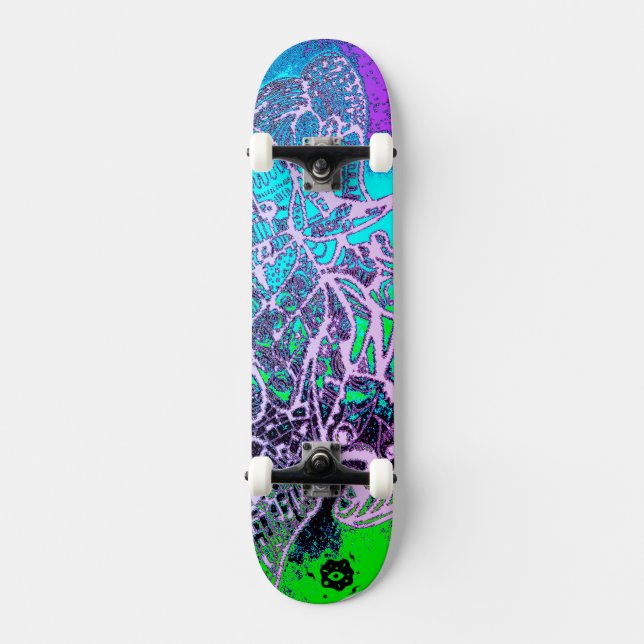 Psychedelic Colorful Skateboard (Front)