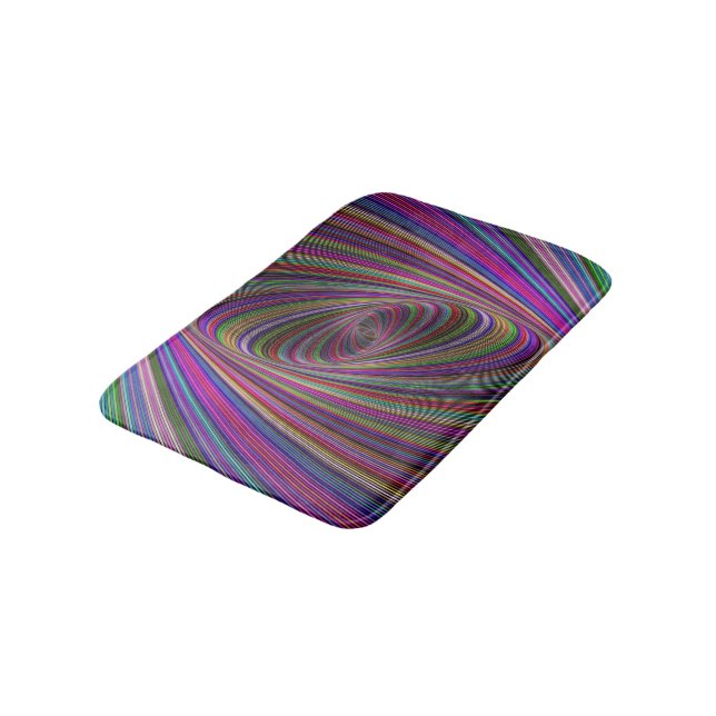 Psychedelic colors bath mat (Angled)