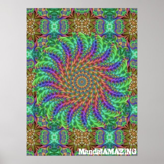 Psychedelic Colors Design 7 Poster (Front)