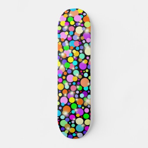 Psychedelic Colors Spheres Skateboard Deck